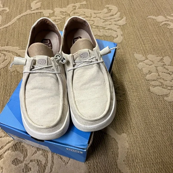 Hey Dude Wendy Peak Chambray - Cream 10 - Picture 7 of 16